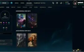CONTA LEAGUE OF LEGENDS - PRATA 1 - 34 CHAMPS - 4 SKINS