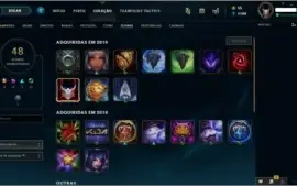 CONTA LEAGUE OF LEGENDS - PRATA 1 - 34 CHAMPS - 4 SKINS