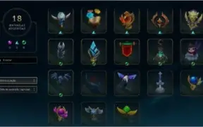 CONTA LEAGUE OF LEGENDS DIAMANTE C/107 SKINS