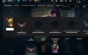 Unranked com 90 Champs e 44 Skins