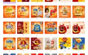 Pack Canva Supermercado Vol 3 - 119 Artes Editáveis