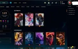 CONTA MESTRE LOL 169 SKINS + VALORANT + TFT