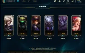 Conta ouro 3 com 4 Skins e 31 Champs