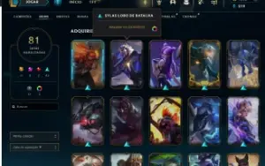 Conta LOL -137 Campeões, 81 Skins.