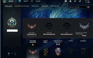 Conta bronze 3 com 41 Skins e 82 Champs