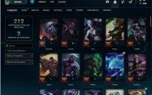 Conta bronze 3 com 41 Skins e 82 Champs