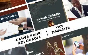 Pacote de Posts para Advogados / Direito - Canva