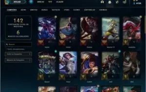 Conta prata 4 com 18 skins e 48 champs