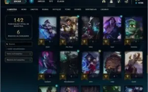 Conta prata 4 com 18 skins e 48 champs