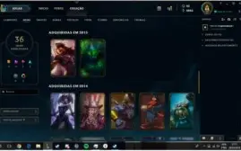 Conta Platina IV, Com Skins Vitoriosas da S4 para Frente