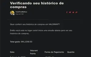 CONTA VALORANT R$ 2.258,50 GASTOS - 8 FACAS - VANDAL RGX