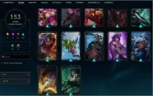 Vendo conta de lol com mais de 1100 reais em skin