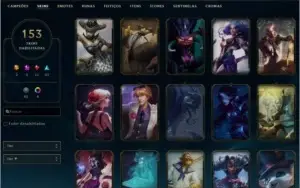 Vendo conta de lol com mais de 1100 reais em skin