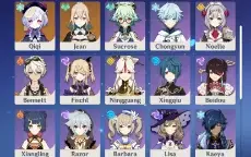 Conta Genshin Impact, Ar 57 Na, 13 Personagens 5*