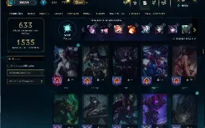 Unranked com TODOS os champs e 272 Skins ( ADC / JG )