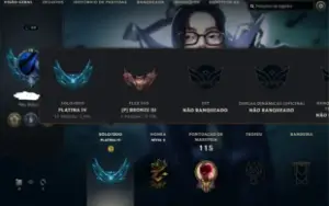 Conta league of legends platina lV 60% WR 29 skins 45 champ