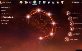 GENSHIN IMPACT - AR57, 20 Personagens T5 e 3 armas T5.