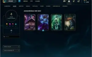 Conta DIAMANTE 4 BARATA com 30 champs e 4 skins