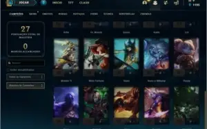 Conta DIAMANTE 4 BARATA com 30 champs e 4 skins