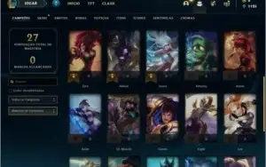 Conta DIAMANTE 4 BARATA com 30 champs e 4 skins