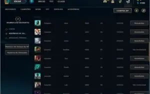 Conta DIAMANTE 4 BARATA com 30 champs e 4 skins