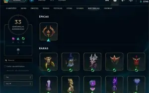 conta lol com 263 skins