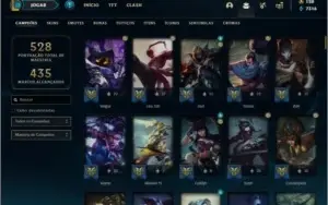 Conta ouro 4 com 135 champs e 82 skins