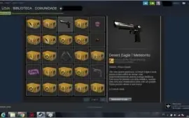 Steam com Varios jogos cs go ouro 3 e umas skins