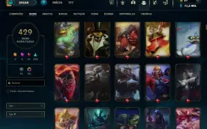Esmeralda 4 com TODOS os Champs e 429 Skins ADC / TOP / MID