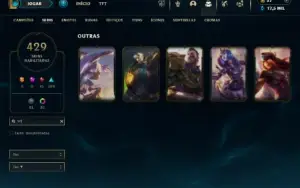 Esmeralda 4 com TODOS os Champs e 429 Skins ADC / TOP / MID