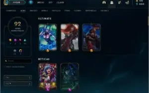 Conta LOL 94 skins, unranked. Lvl388