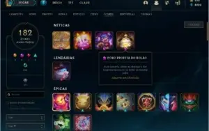 Conta LOL 94 skins, unranked. Lvl388