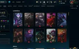 Conta Mestre 150pdl +, mmr de Grão Mestre, com skins míticas