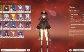 CONTA GENSHIN AR34 COM XIAO, HUTAO, KEQING E LANÇA DE JADE