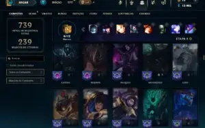 Bronze 2 com TODOS os champs e 227 Skins ( TOP / JG / SUP )
