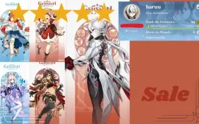Conta de Genshin Arlecchino+Nilou+Kokomi+Klee+Dehya Ar45