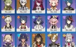 Conta de Genshin Arlecchino+Nilou+Kokomi+Klee+Dehya Ar45