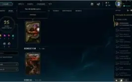 Conta ouro4 / s9 platina4 lvl 114 , 103 champs , 25 skins