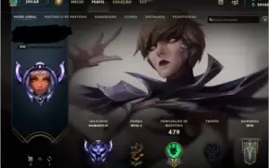 Conta league of legends D4 mmr alto poucos games.