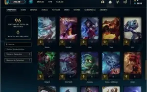 Conta prata 4 com 13 skins e 41 champs