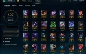 CONTA LOL NV 59, 167 SKINS, TODOS OS CAMPEÕES, S7 PLATINA 4