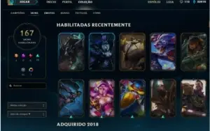 CONTA LOL NV 59, 167 SKINS, TODOS OS CAMPEÕES, S7 PLATINA 4