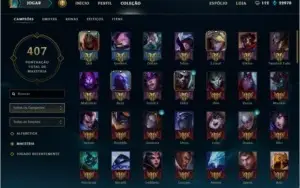 CONTA LOL NV 59, 167 SKINS, TODOS OS CAMPEÕES, S7 PLATINA 4