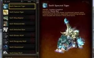Conta WoW Shadowlands com Brutossauro, zulian e spectral