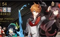 AR 54 Hu tao / Klee / Childe / Venti e Mona c3 Conta genshin
