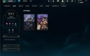 Ouro 4 com TODOS os champs e 211 Skins + 4 Prestigios