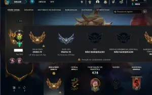 Ouro 4 com TODOS os champs e 211 Skins + 4 Prestigios