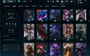 Ouro 4 com TODOS os champs e 211 Skins + 4 Prestigios