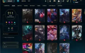 Ouro 4 com TODOS os champs e 211 Skins + 4 Prestigios