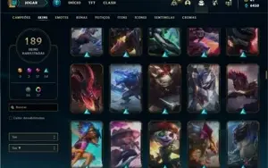 Conta prata 2 com TODOS os champs e 189 Skins + 1 Prestigio